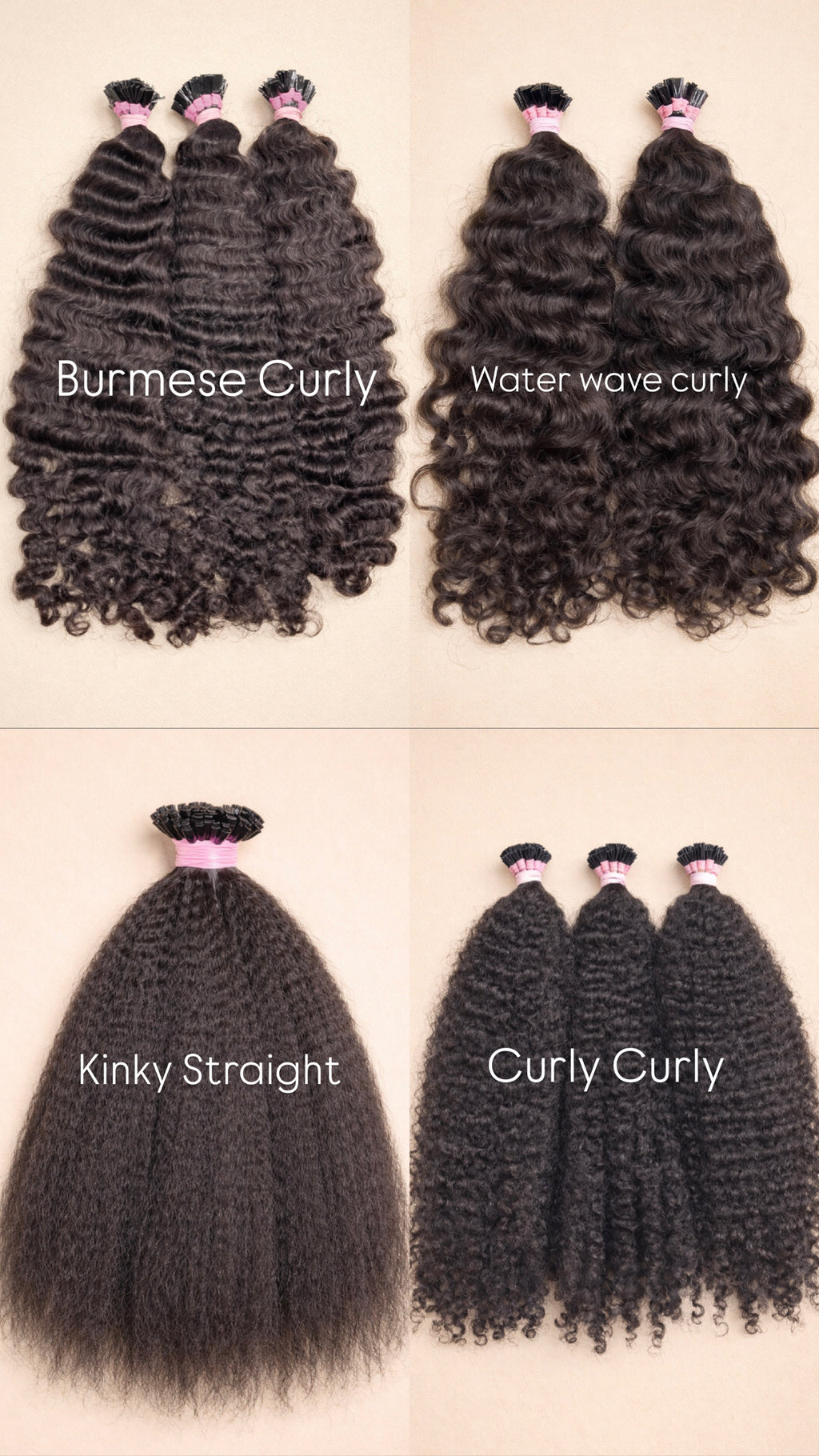 K Tip Hair Extensions ( RAW Human Hair )